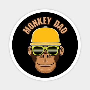 Monkey Dad Funny Novelty Magnet